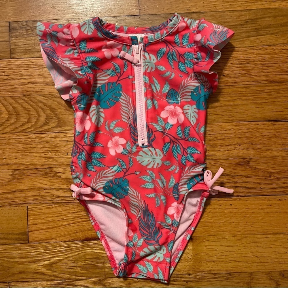 Cat & Jack | Pink Floral Bathing suit | 18 mo